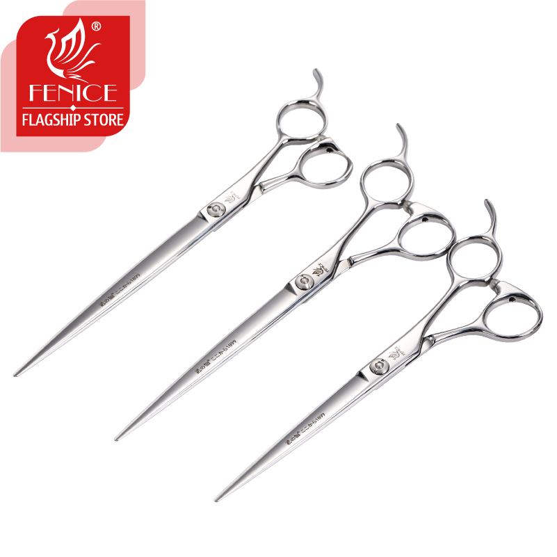 Fenice 7/7.5/7.75 inch JP ATS314 Steel professional grooming scissors for dog scissors pet scissors cutting grooming shears