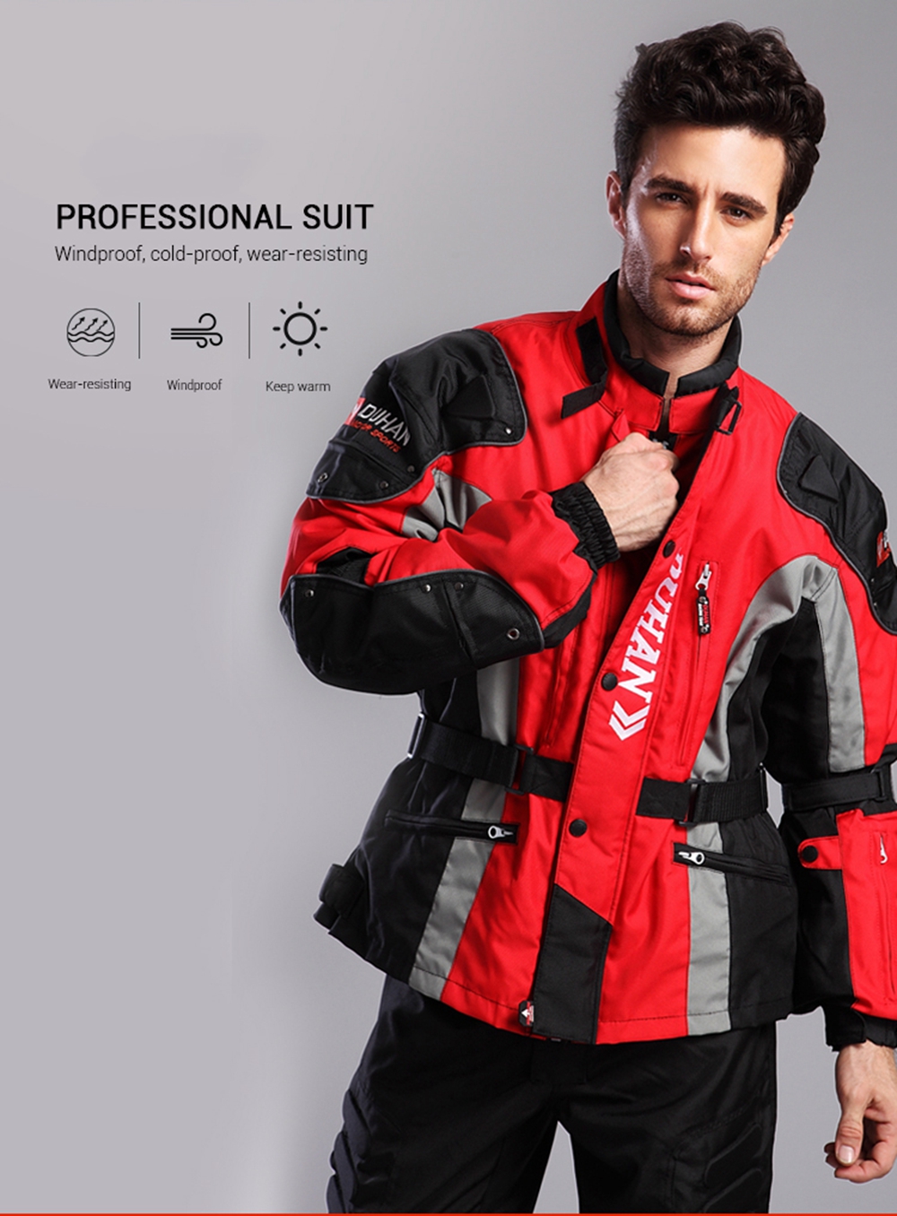 Motorcycle Breathable Coat Racing Jackets Moto Autumn Winter Cold-proof 2025 new Men Jacket Riding Suit Motorcycle Travel Pull Suit