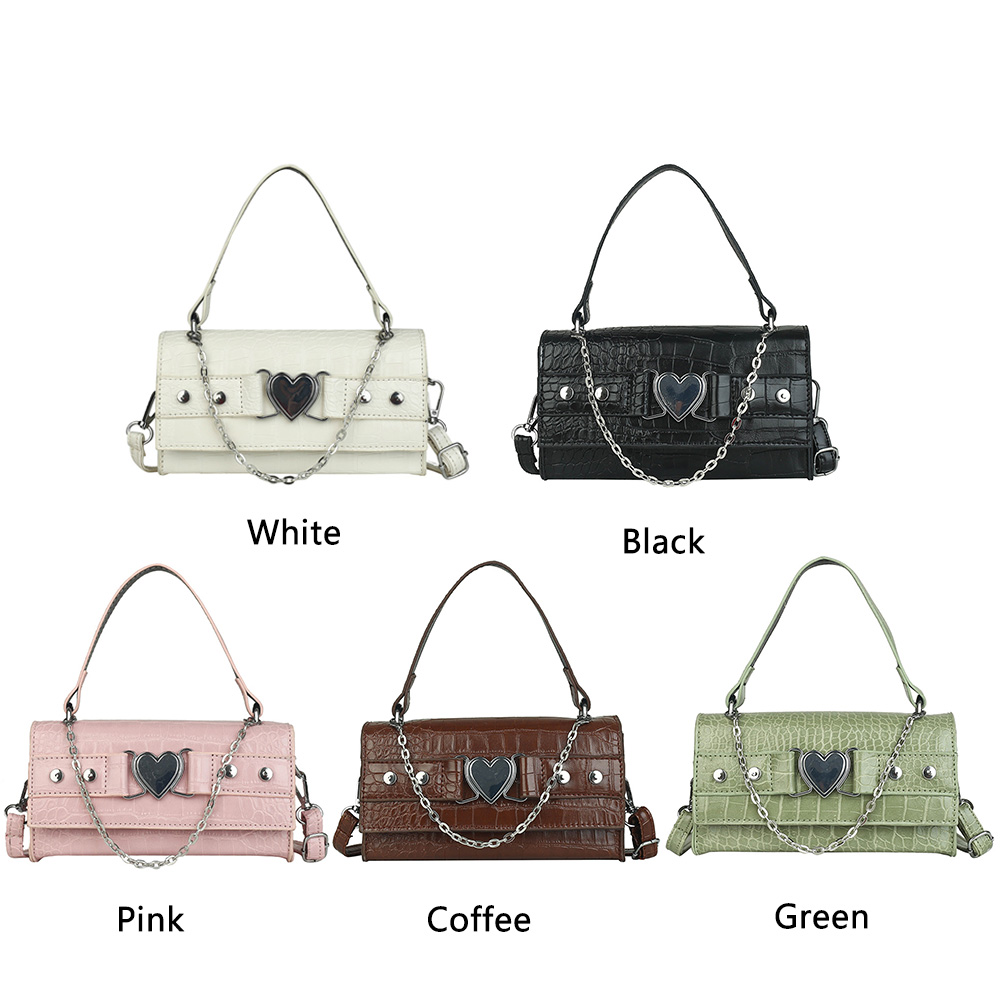 Alligator Pattern Women Handbag Love Chain Shoulder Bags Female Crossbody Tote for Women Fashionable Decoration