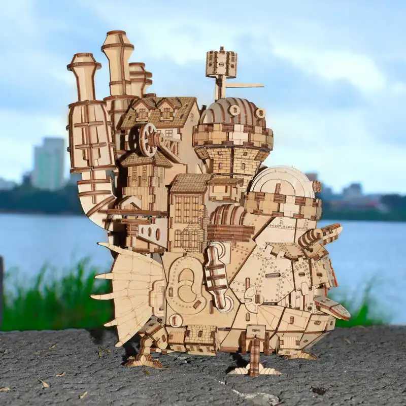 Adult 3D wooden puzzle model craft decoration puzzle magic castle model kit toys Exquisite children girls teenagers birthday gifts W241109