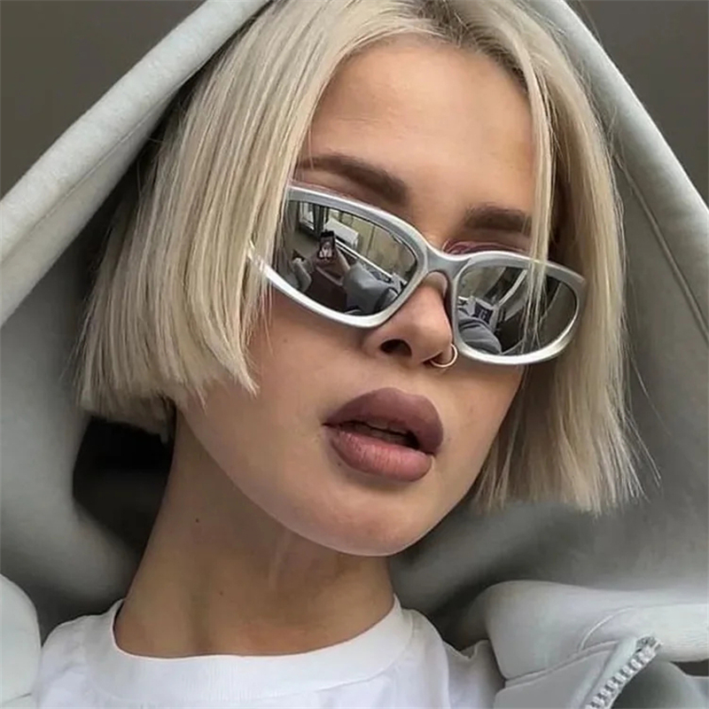 Y2k New Punk Sports Sunglasses For Men Women Luxury Brand Designer Sun Glasses Men's Fashion Vintage Shades UV400 Goggle Eyewear CAVALLO BIANCO C