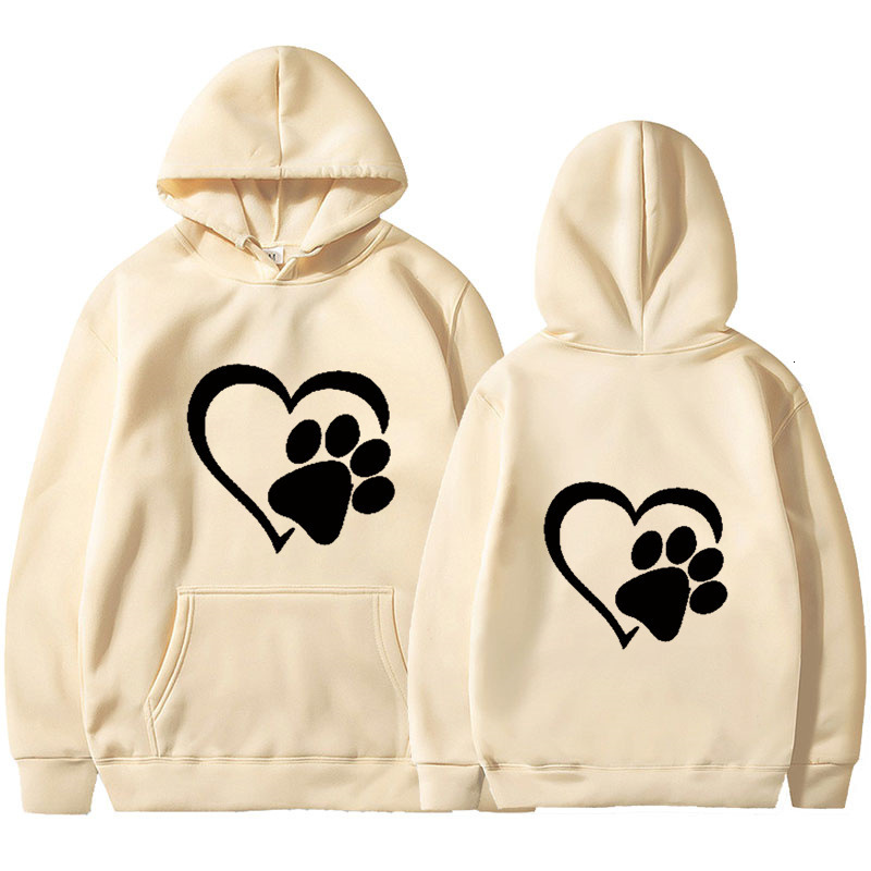 Designer Spring and Autumn Men's Cat Claw Love Couple's Hoodie Advertising Shirt