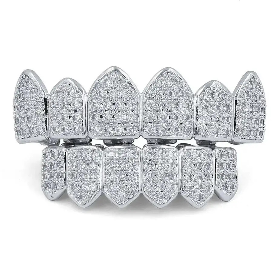 High Quality VVS Dia with Hip Hop Jewelry 14K Gold Sterg Sier Custom Teeth Grillz solid