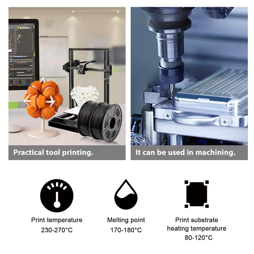 SUNLU ABS 3D Printer Filament 1kg 1.75mm Spool Acrylonitrile Butadiene Styrene Consumables For 3d Printer Model Printing