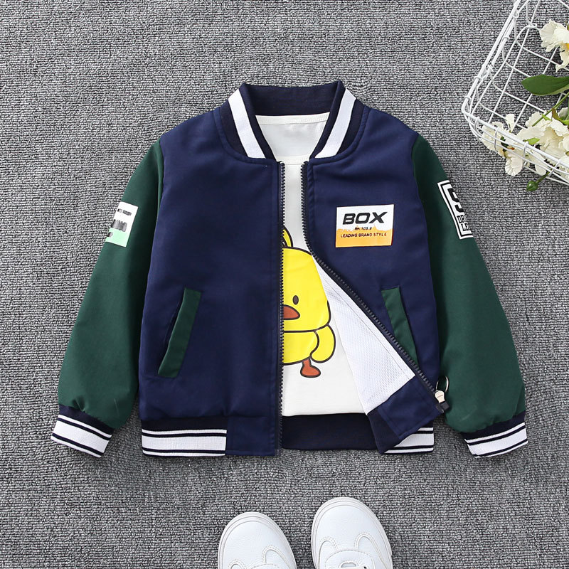 Children's clothing 2025 boys' contrasting color windbreaker thin spring and autumn jacket free shipping