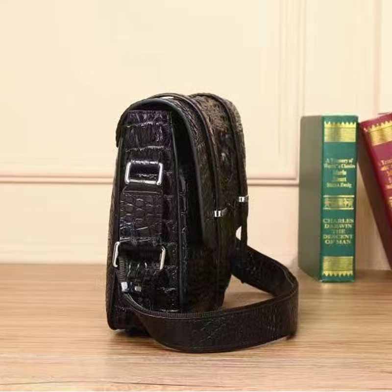 Men's bag sacos de ombro Genuine Leather men's shoulder bag Briefcase Crocodile pattern cowhide bag high quality crossbody bags