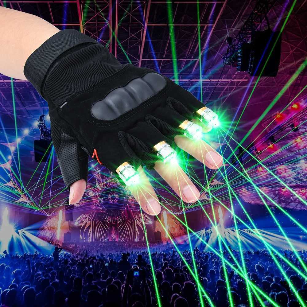 Led Rave Toy LED Laser Glove Stage Performance Light Disco Ballroom Atmosphere Red Green Party Wedding Effect 240411