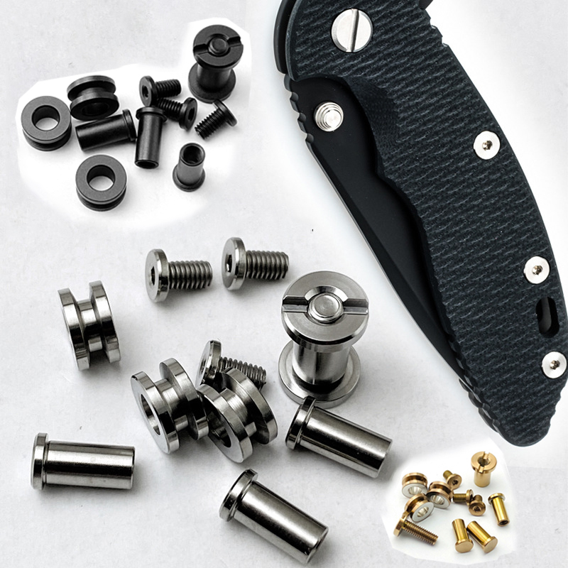 1 Full Set of Knife Handle Titanium Screws Spindle Support Shaft for Rick Hinderer XM-18 3.5'' XM18 Knives DIY Part Hardware Kit