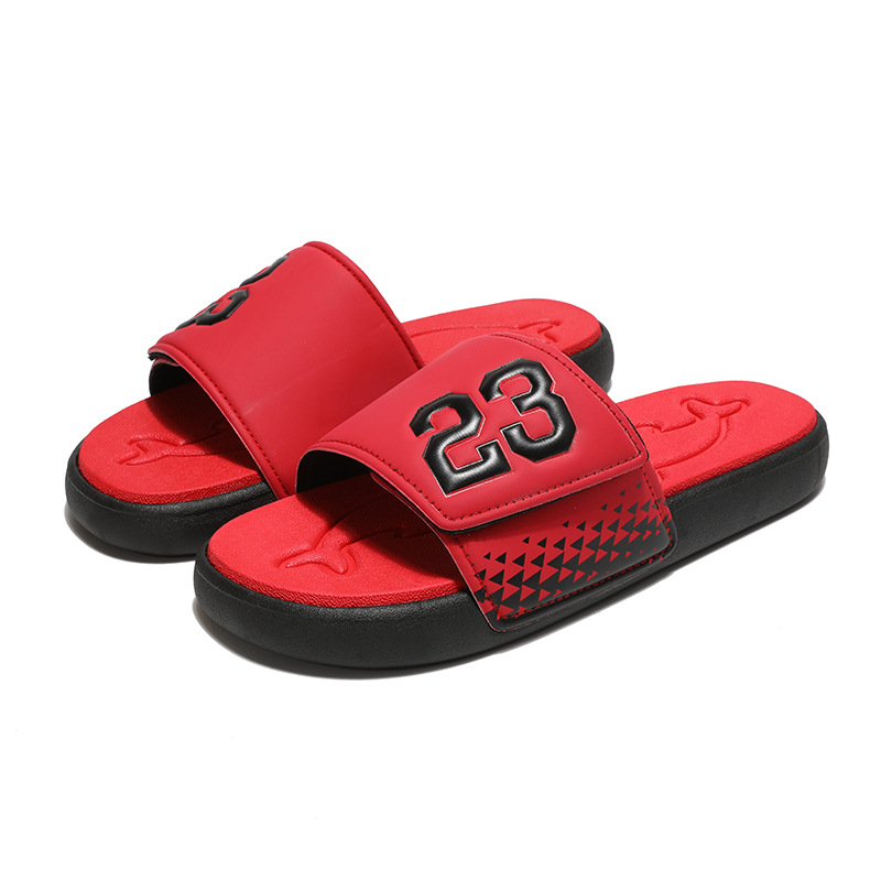 Men's outdoor slippers for outdoor wear, one line slippers, summer sandals, anti slip, European and American trendy men's slippers