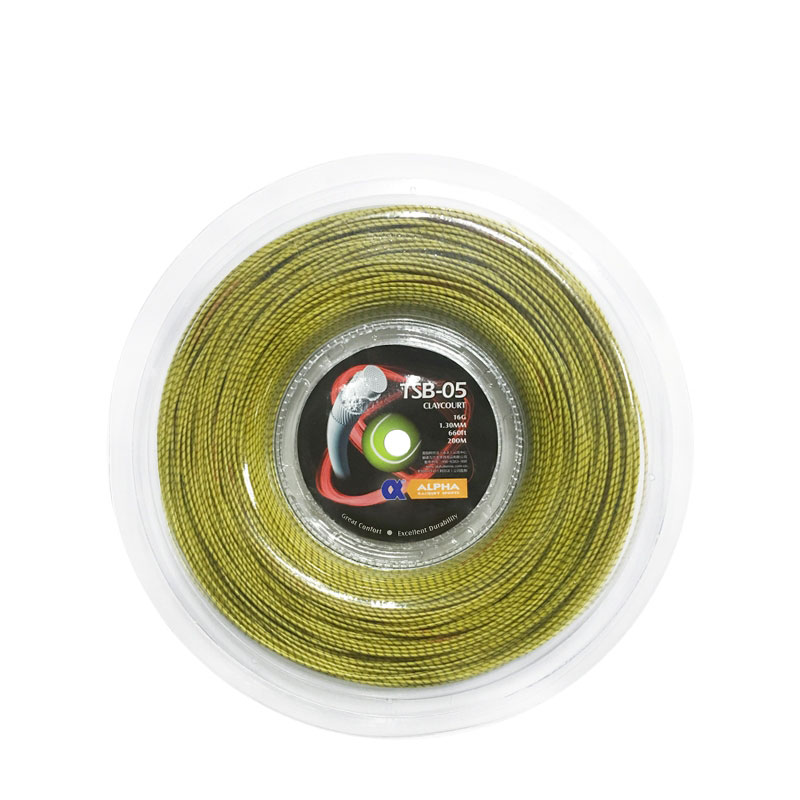 Alpha Tennis String 200m Reels 1.30mm Soft Multifilament String Tennis Racket Ball Net Stringing Claycourt Control Durable