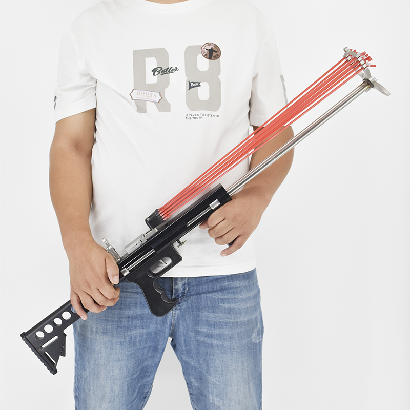 Black Folding Slingshot Rifle Mechanical Catapult Outdoor Shooting Toys Hunting Tools Creative Special Offer Slingshot