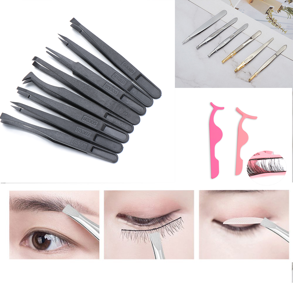 ef e PC Plastic Eyebrow Pro Tweezer Safe Anti Static Electronic Industrial Maintenance Multifunctional Women Beauty Nail Tool