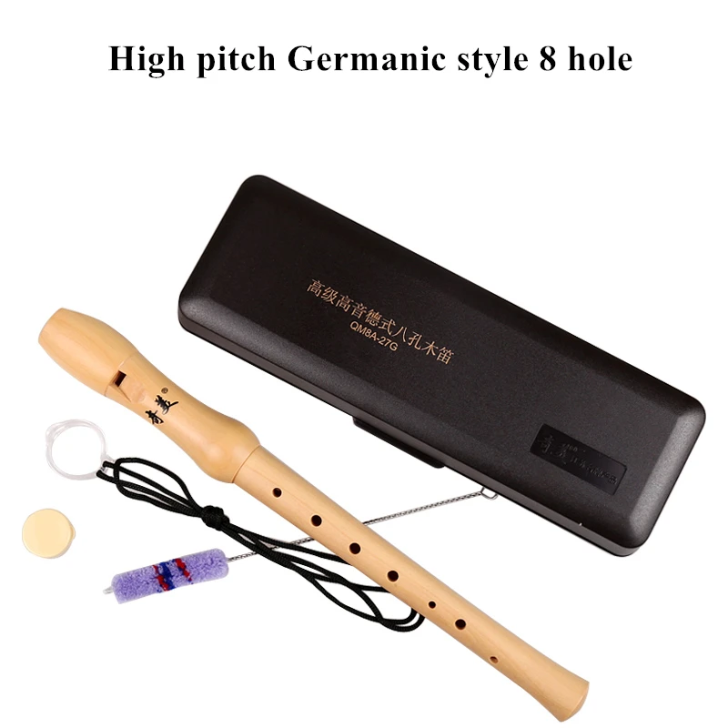 Chinese Vertical Clarinet Flute, Wooden Recorder, Musical Instrument, German, Baroque, Soprano, 8 Holes