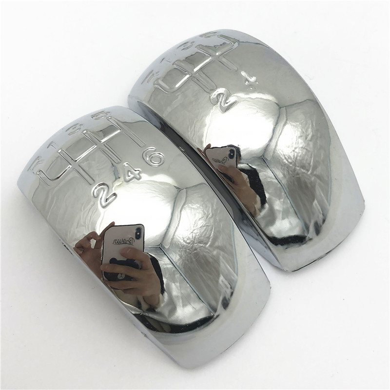 Chrome Black Car Styling Gear Shift Knob Cap Emblem Cover Lever Stick Pen For Skoda Octavia II FL 5