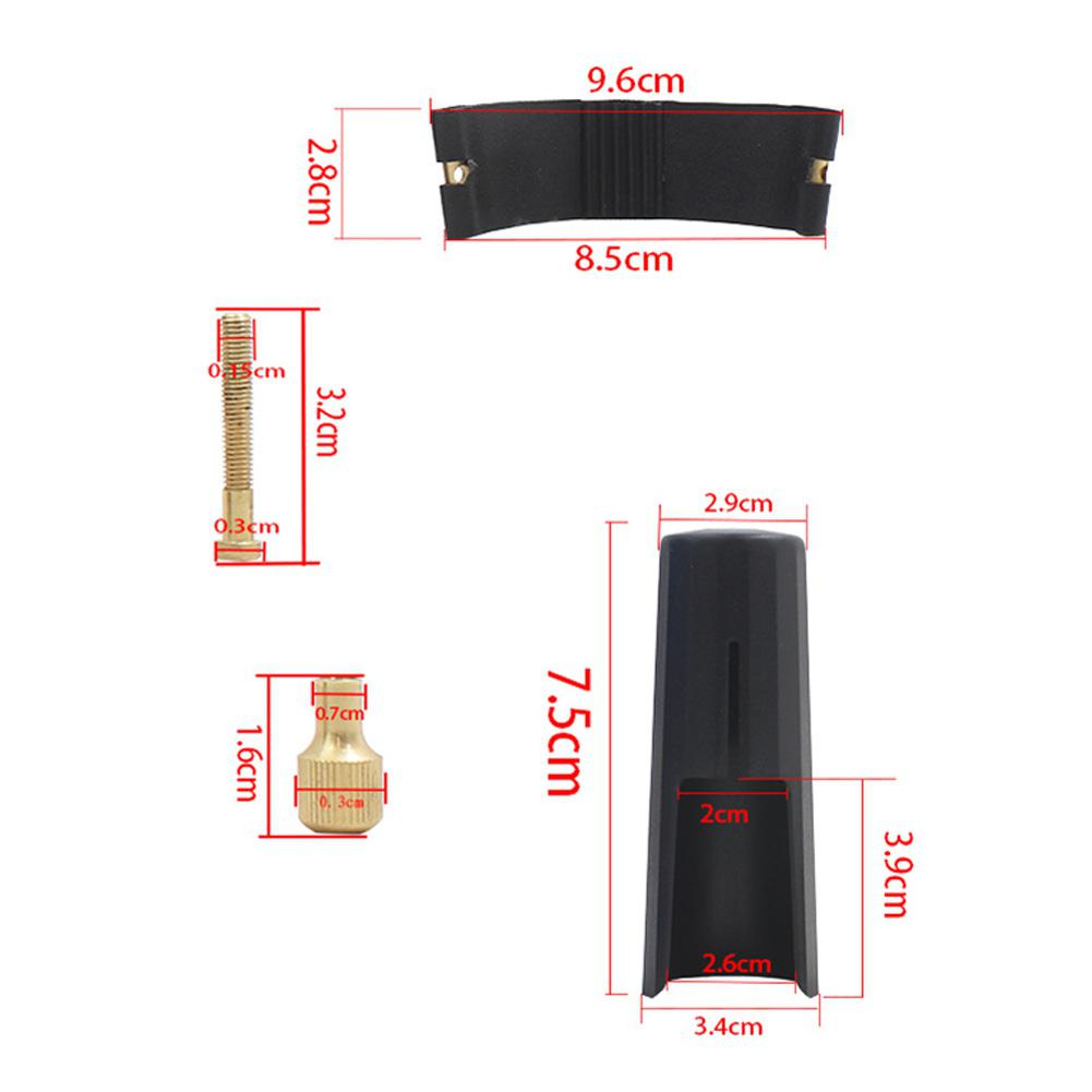 Professional Artificial Leather Sax Saxophone Clarinet Bakelite Mouthpiece Clamp Clip Ligature Plastic Cap Instrument Accessory