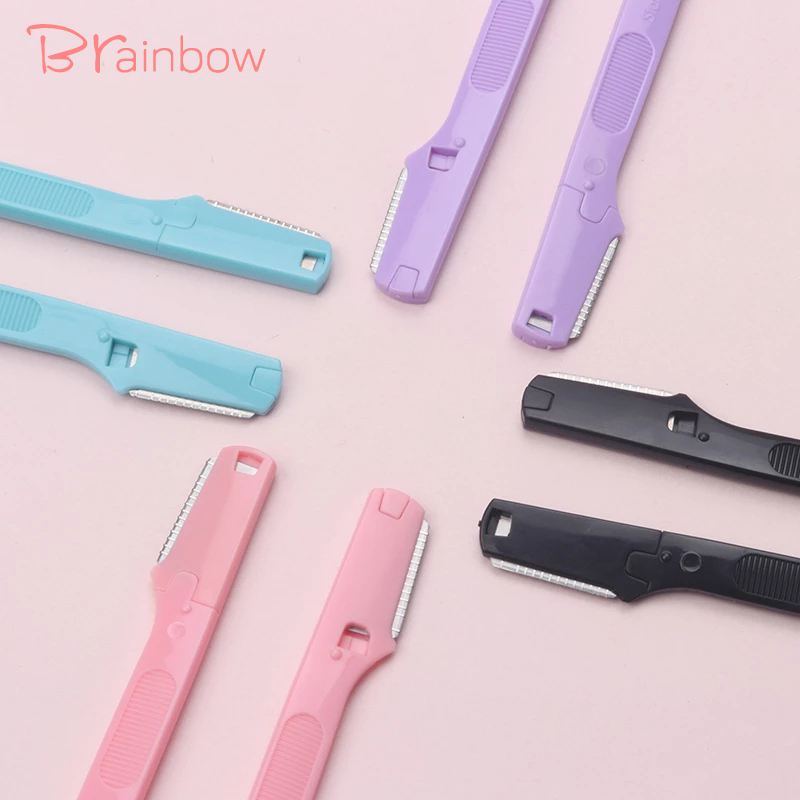 dbefe Colorful Trimmer pc pack Brainbow Eyebrow Safe Makeup Knife Blades Face Hair Removal Scraper Shaver Beauty Tools