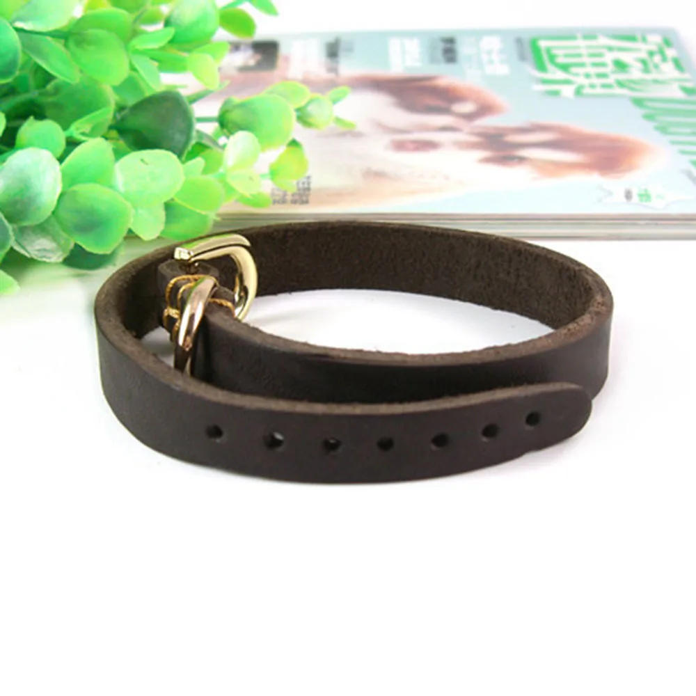 Doggy Leather Collar for Small Dogs Soft Genuine Cowhide Gold Buckle Durable Pet Cat Collars Adjustable for XS Puppy Medium Dogs