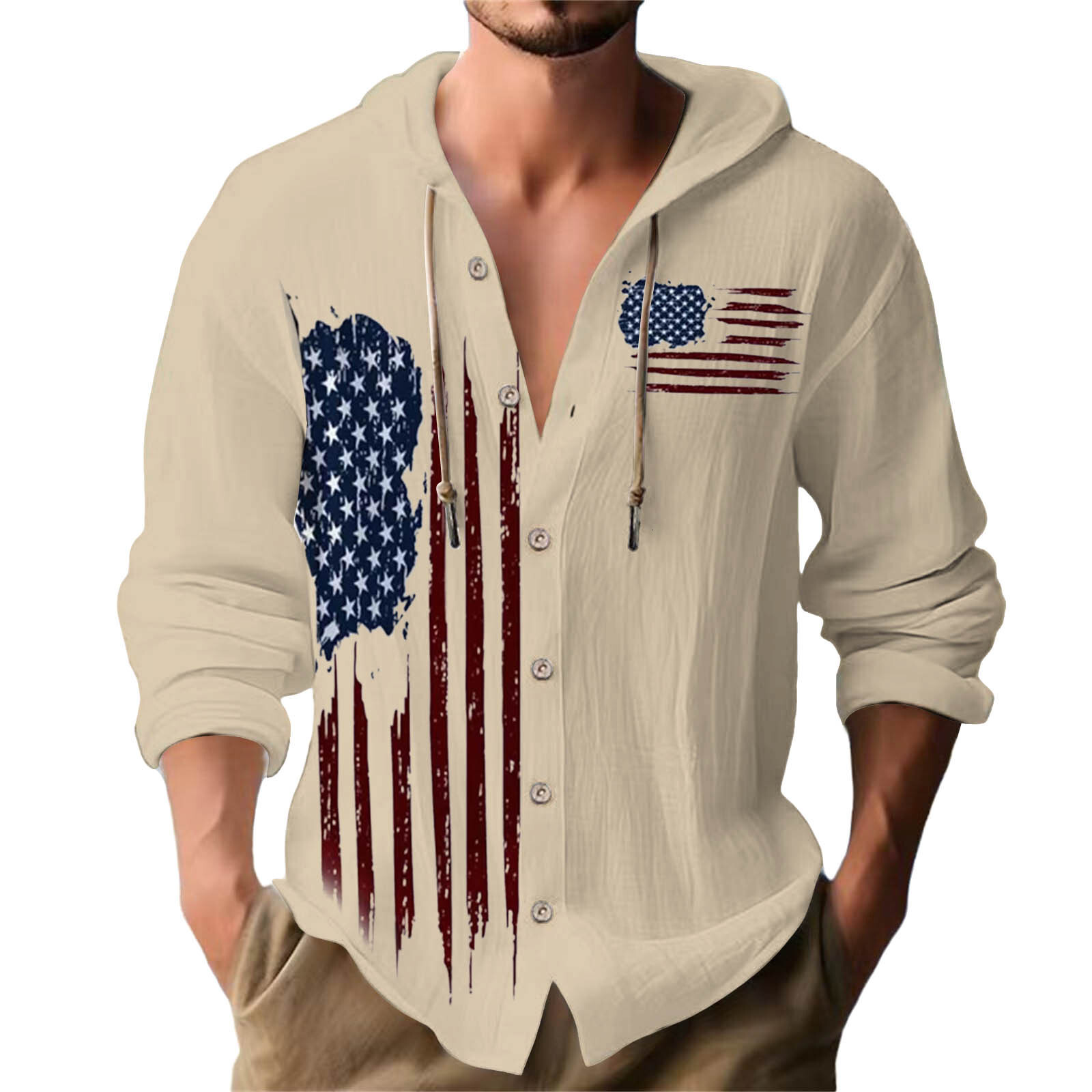 Designer's new autumn fashion printed men's hooded sweatshirt