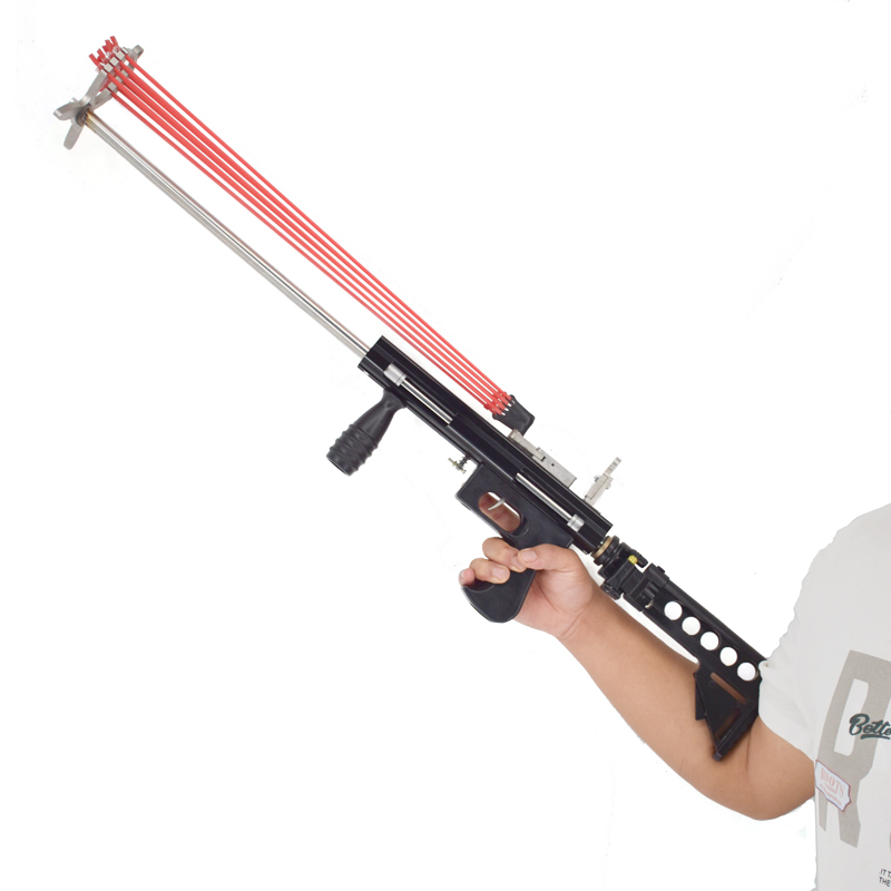 Black Folding Slingshot Rifle Mechanical Catapult Outdoor Shooting Toys Hunting Tools Creative Special Offer Slingshot