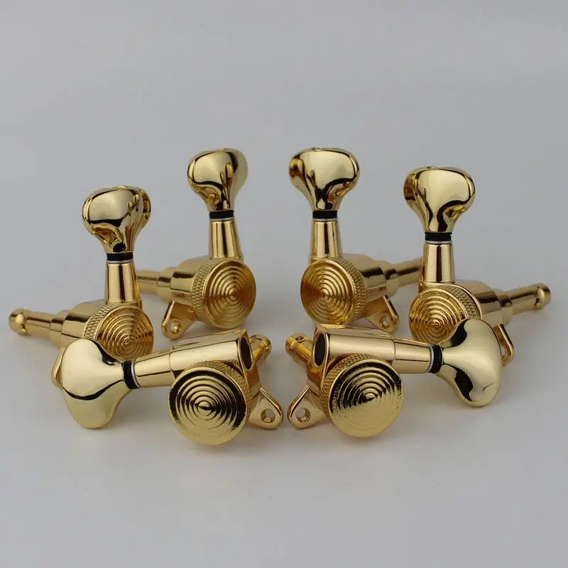 6 PCS Gold Guitar Locking Tuners Lock String Tuning Key Pegs Machine Heads for Electric Guitars