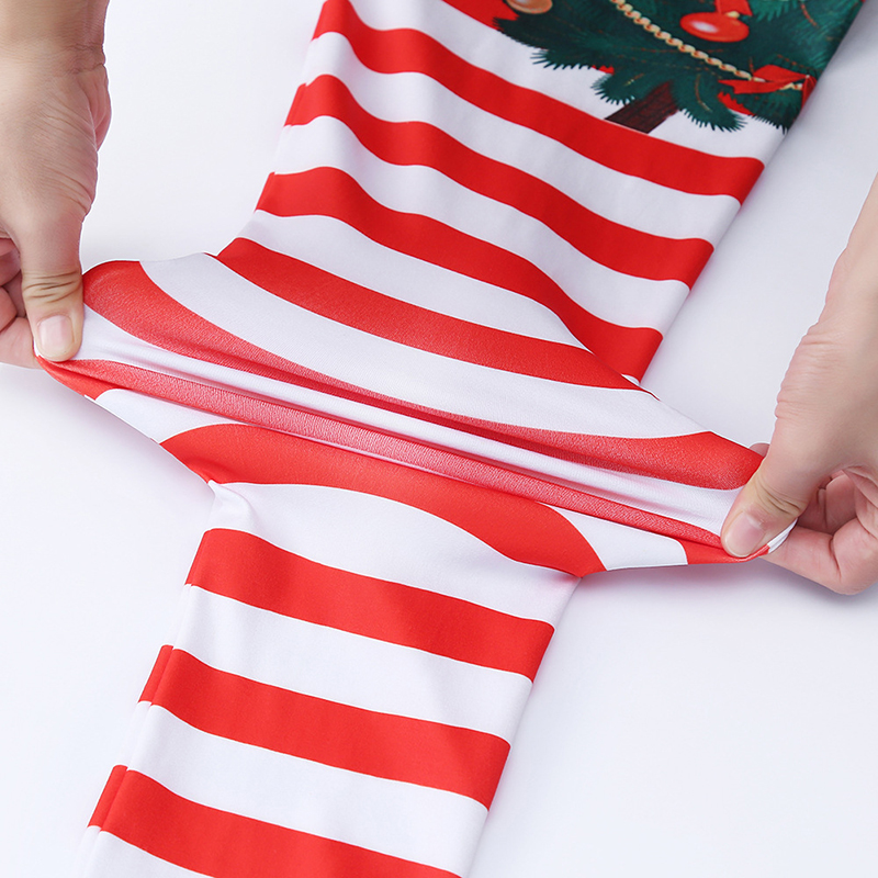 hot sale Women Sports High Elastic Leggings Sexy Red Stripe Yoga Pants Workout Gym High Waist Tummy Control Sportswear Breathable Pants