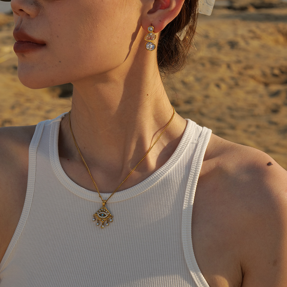 Minimalist Designer Earrings for Women Set with AAA Zircon Stainless Steel 18K Gold Non Fading Anti Allergic Jewelry Factory Wholesale