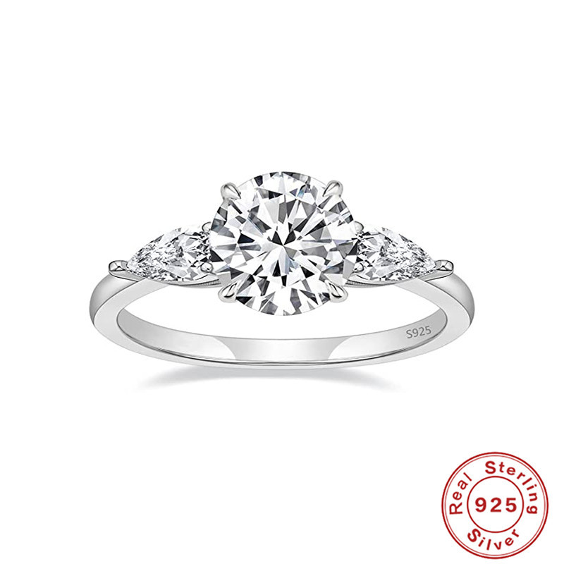 love designer for women sterling sier inlaid CZ dia ring daughter girl wed engagement rings mens jewelry woman Christmas valentines day gift