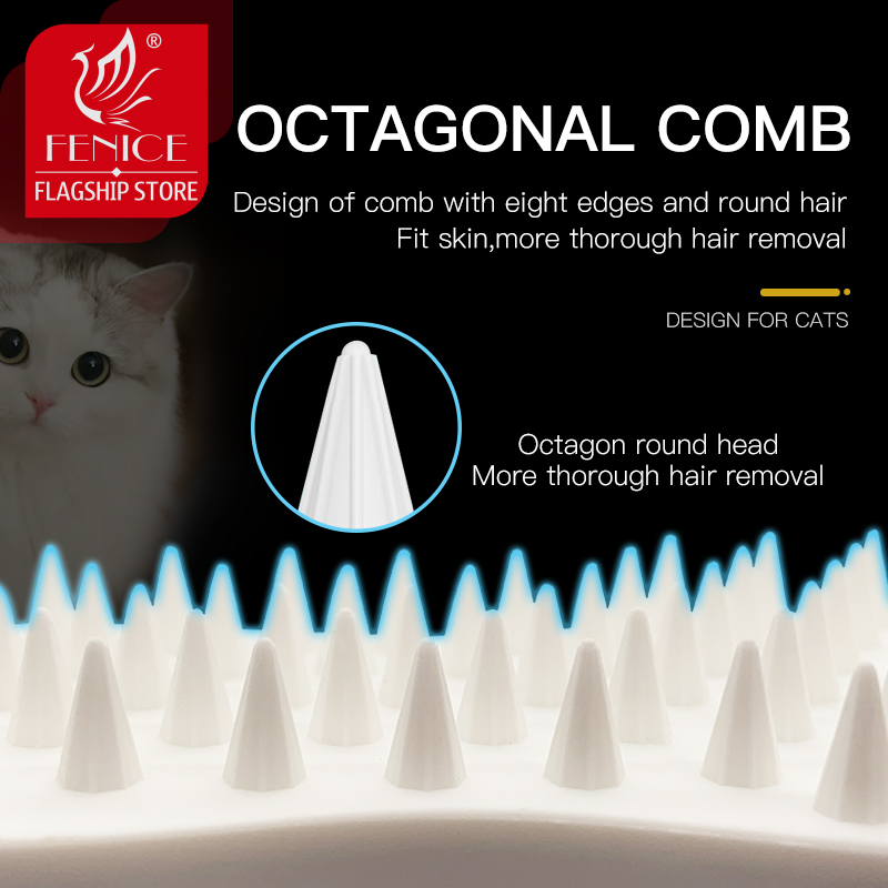 Fenice Pet Dog Cat Bath Glove Brush Comb Rubber Hair Fur Grooming Massaging Brush Pet Shower Cat brush Hair Remove