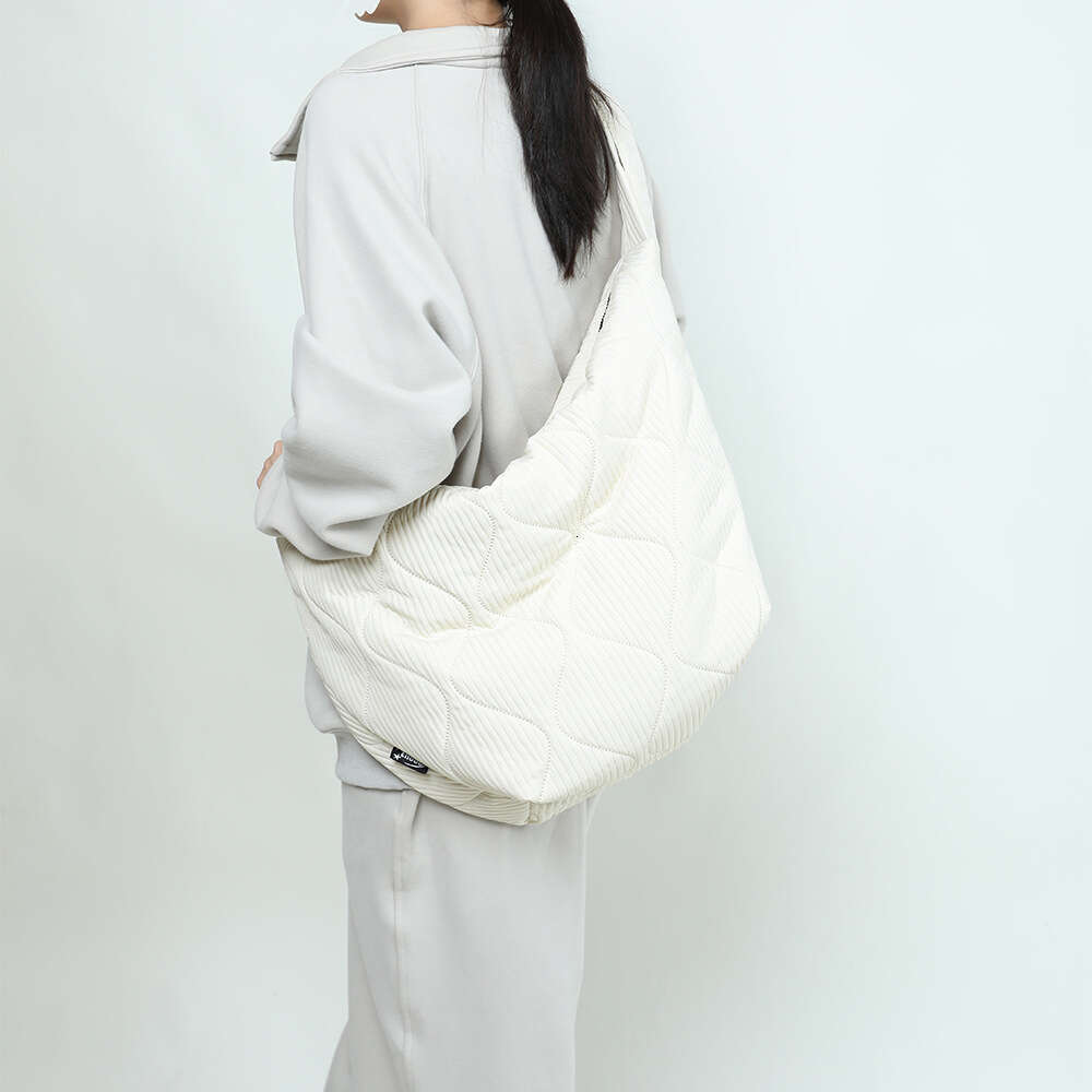 Autumn 2024 Women's New Nylon Down Filled Cotton Large Capacity Crossbody Dumpling Bag