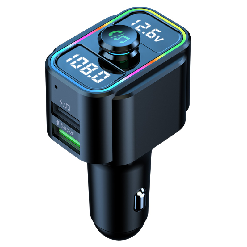 Dual Screens FM Transmitter Bluetooth new 5.0 Handsfree Mp3 Player 22.5W Super Fast QC3.0 Car Charge Audio USB Charger 2025 U Disk Player