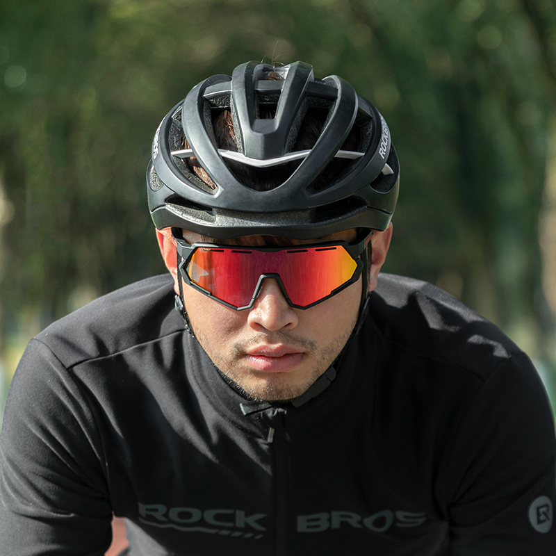 ROCKBROS 2 Lens Polarized + Photochromic Cycling Glasses UV400 Bike Sunglasses Sports Eyewear MTB Road Goggles Bicycle Glasses