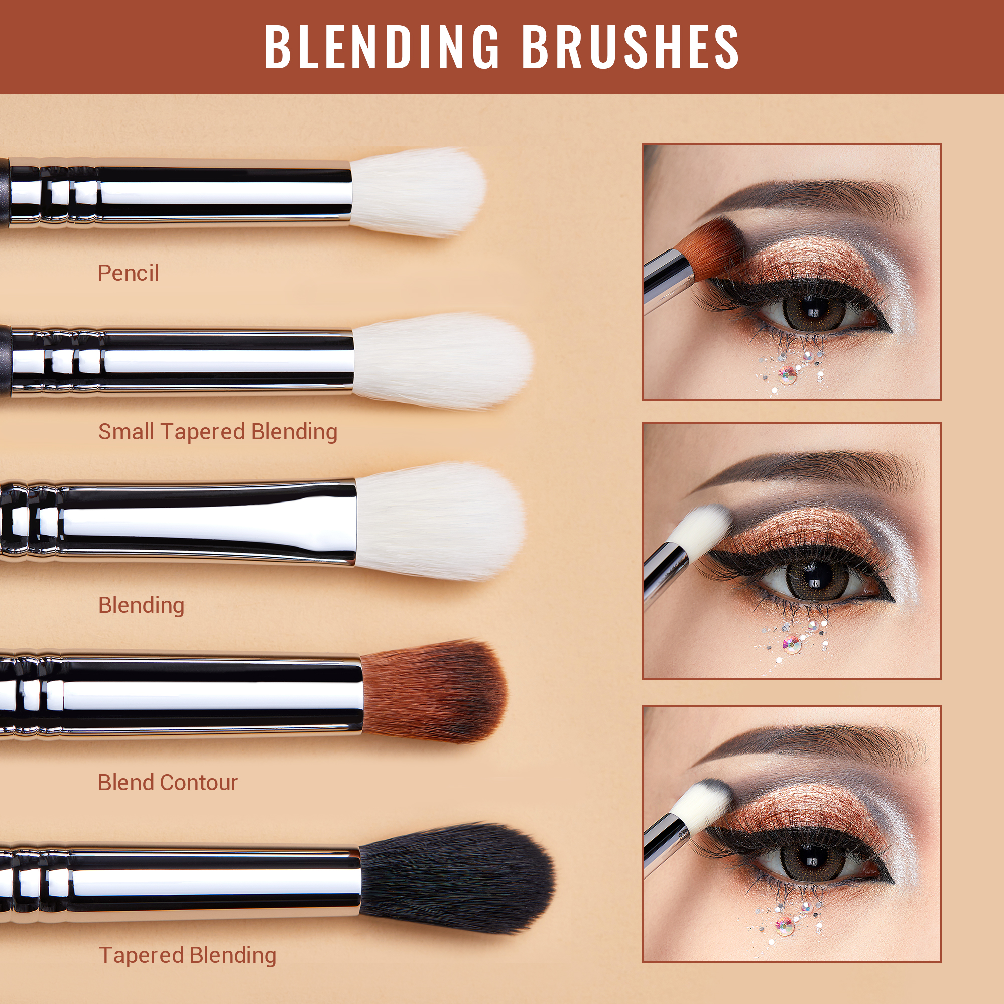 a e set pcs T Jessup Makeup Brushes Set Cosmetic tools Beauty Make up Brush Eyeliner Concealer Lip Pencil Black