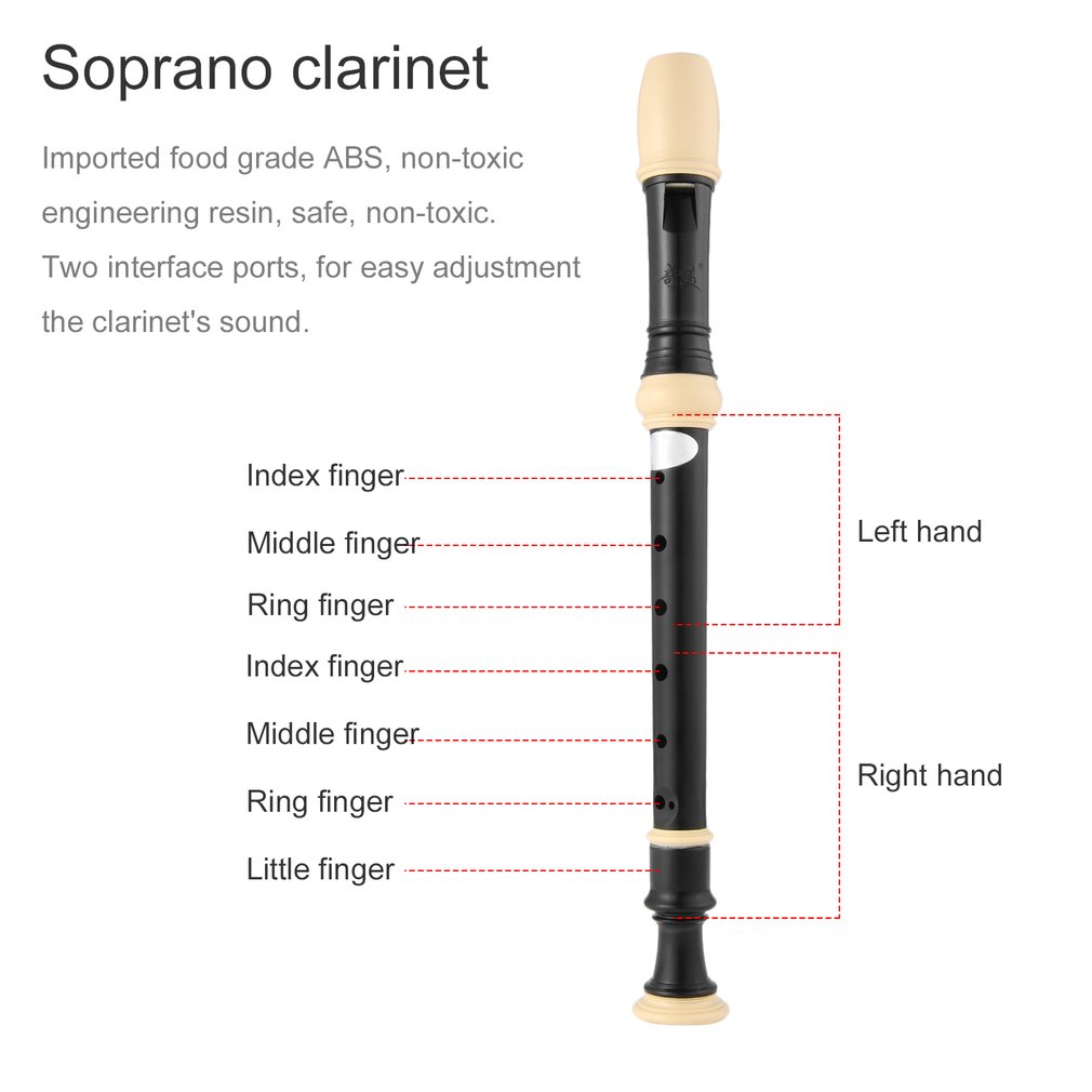 Professional Sound Easy Adjustable Food Grade ABS Non-toxic Eight Hole Treble Flute new 8-Hole Soprano 2025 Recorder Clarinet