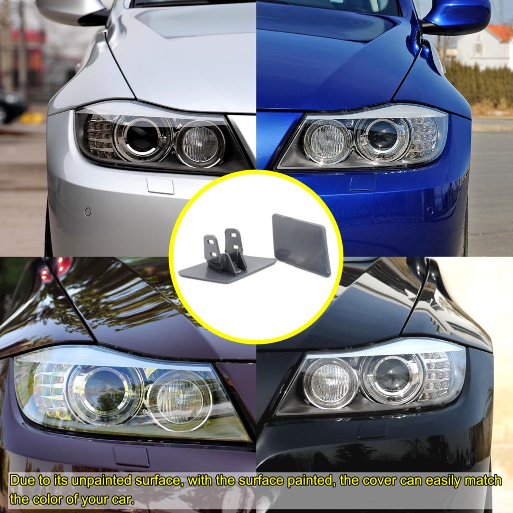 Front Bumper Headlight Washer 2025 Nozzle Cover For E90 new E91 328xi 320i 325i 335i 325xi R&L Cap 61677211209 61677211210 Unpainted