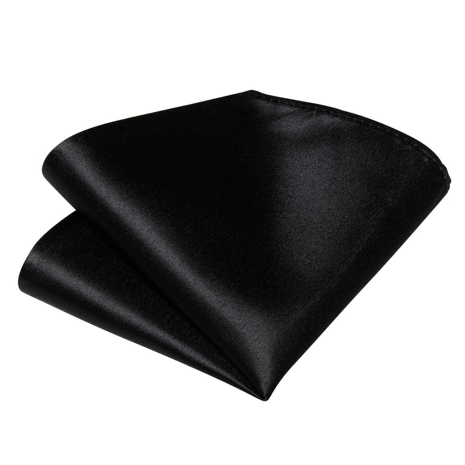 Adjustable Mens Solid Self-tie Bowtie Handkerchief Cufflinks Sets Classic Black Bow Tie for Man Wedding Busin Butterfly KnotX241109