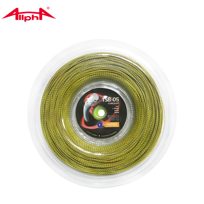 Alpha Tennis String 200m Reels 1.30mm Soft Multifilament String Tennis Racket Ball Net Stringing Claycourt Control Durable