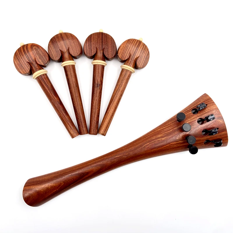 Hand-made 1 set 4/4 Cello Accessories parts fittings,ebony/rosewood/Ox horn wood/snakewood/boxwood tailpiece&tuning pegs&tuners