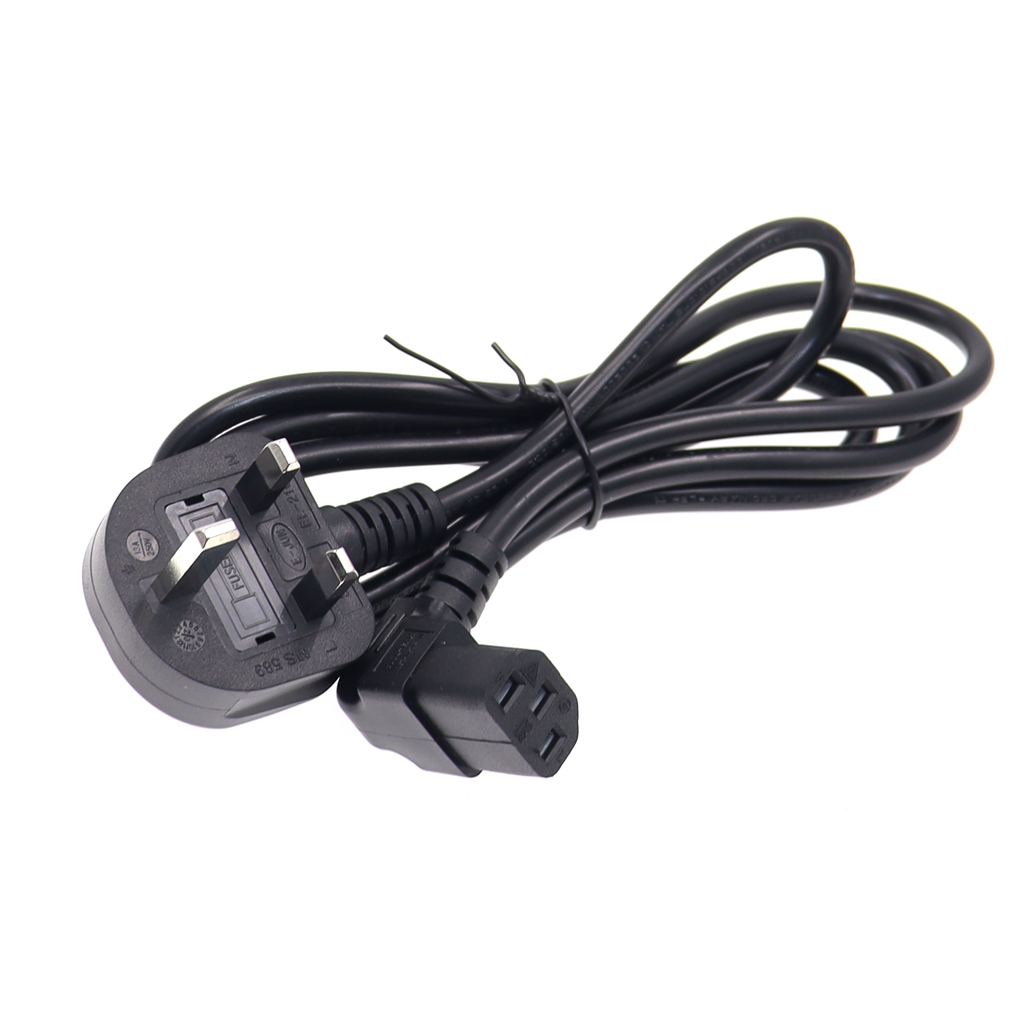 UK BS1363 3 pin Plug to C13 Female PDU Angle Power Cables,IEC C13 angle adapter,Power cord angle adapter