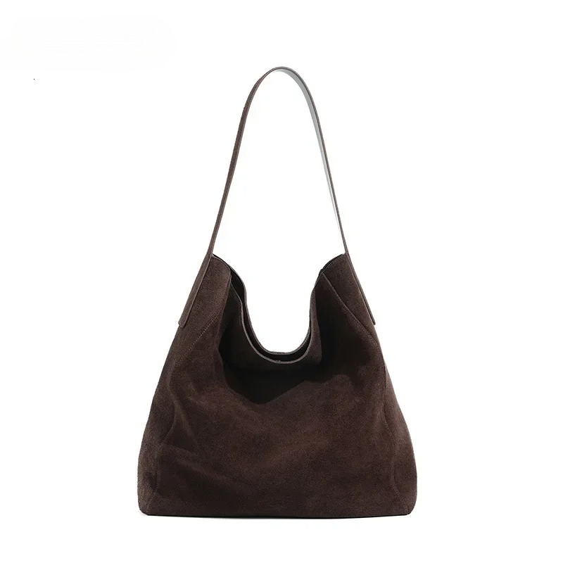 Customized For Individuals Large Capacity Winter Tote High Class Matte Suede Wool Women Handbag Coffee Kakhi Travel Shoulder Bag Hasp