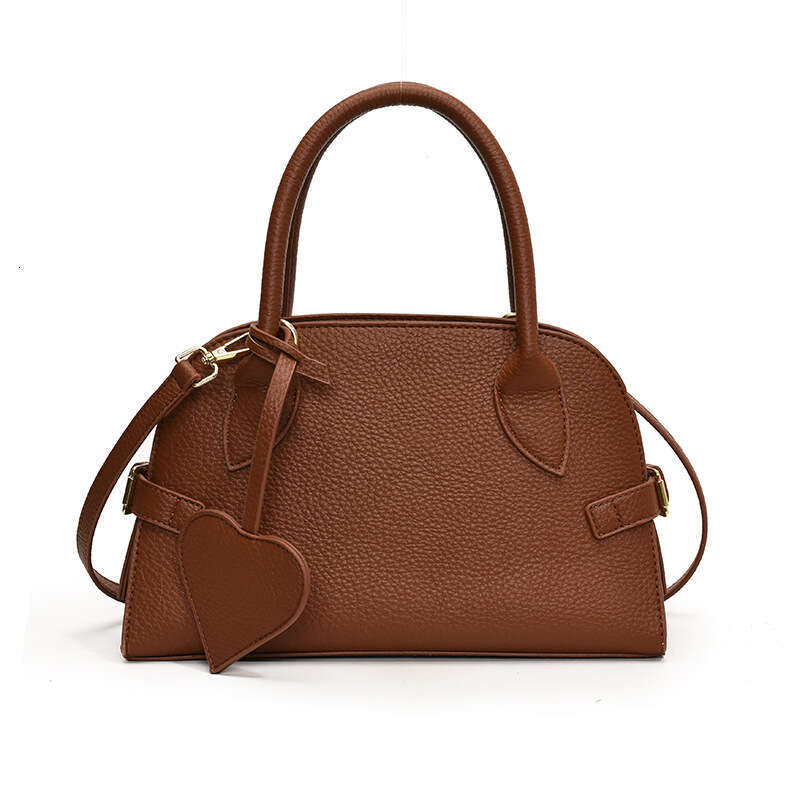 Advanced Lychee Pattern Handheld Half Round for Women 2024 New, Niche Korean Edition Trendy Single Shoulder Crossbody Bag