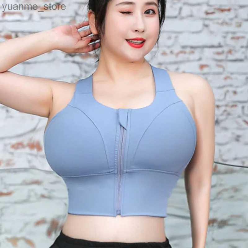 Yoga Outfits Cloud Hide Big Breast Sports Bra High Support S-5XL Underwear for Ladies Women Fitness Yoga Tank Top Plus Size Running Shirt Y240410