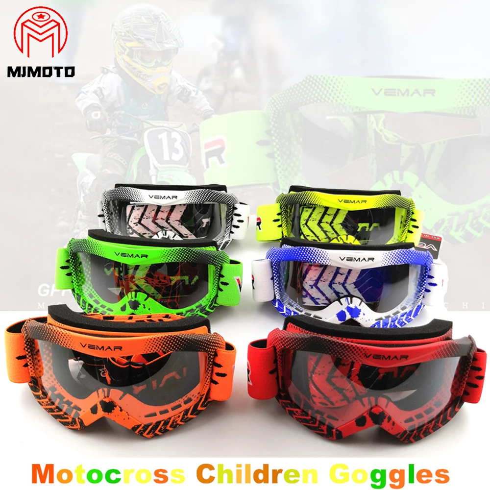 Brand VEMAR Children Dirt Bike Glasses gafas Motocross Helmet Goggles oculos Motorcycle lunette moto enfant Kids/Child Goggles