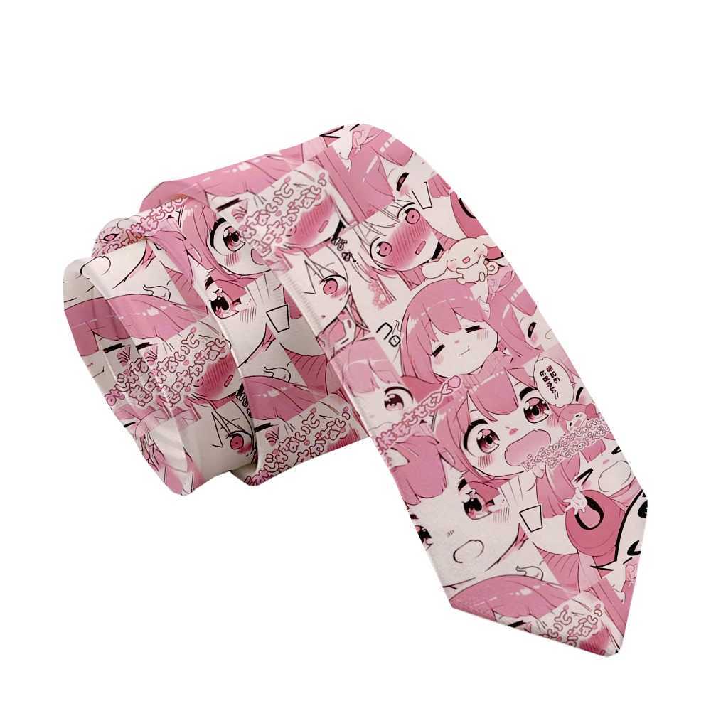New fashion cartoon printed tie Janese two-dimensional anime tie mens and womens party shirt accories college styleX241109 - view 7