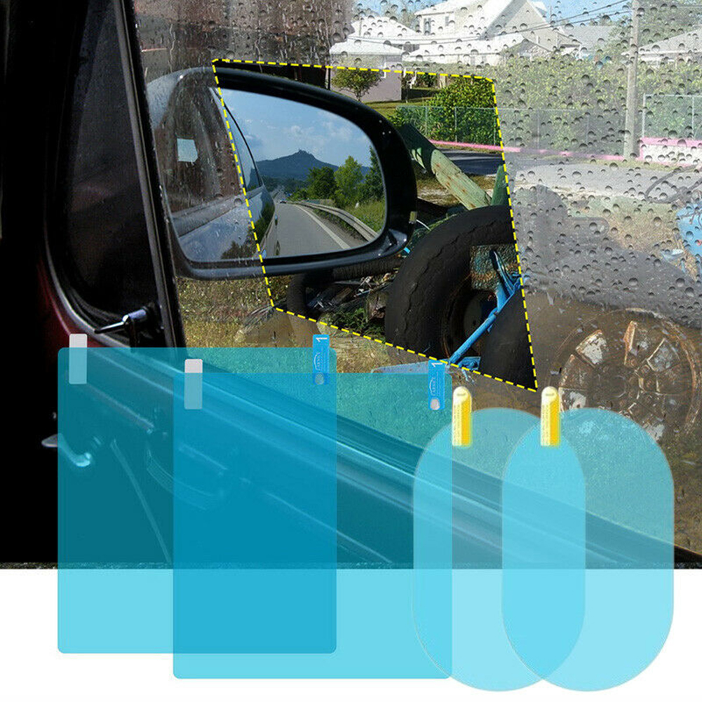 4pcs Rainproof Car Side Mirror Window Films Clear Superior Quality Rain-proof Multifunctional Waterproof Anti Fog Stickers