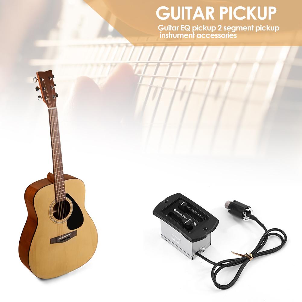 Guitar 2-Band EQ Equalizer Tuner System Pickup Preamp for Ukulele Acoustic Accessories Musical Instruments