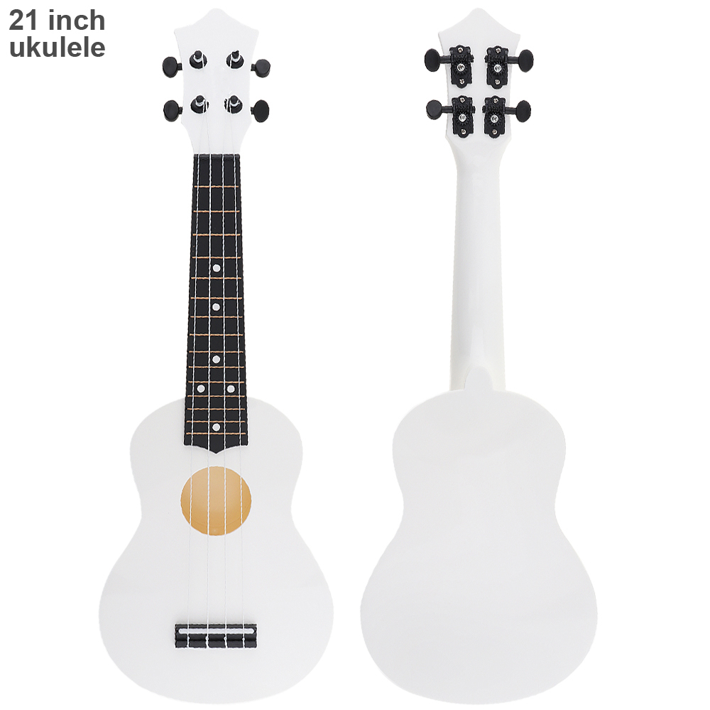 Ukulele 21" Soprano Ukulele 4 Strings Acoustic Colorful Hawaiian Guitar Musical Stringed Instrument for Beginners