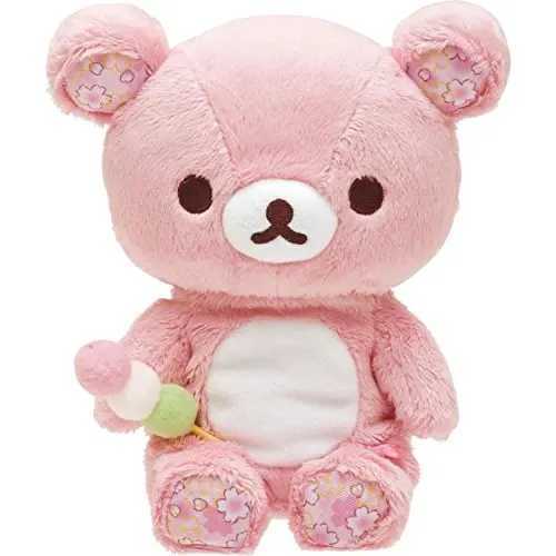 Plush Dolls Cute pink Rilakkuma cherry blossom Mochi Korilakkuma bear cherry blossom series large plush filled childrens toy doll childrens gift J2404
