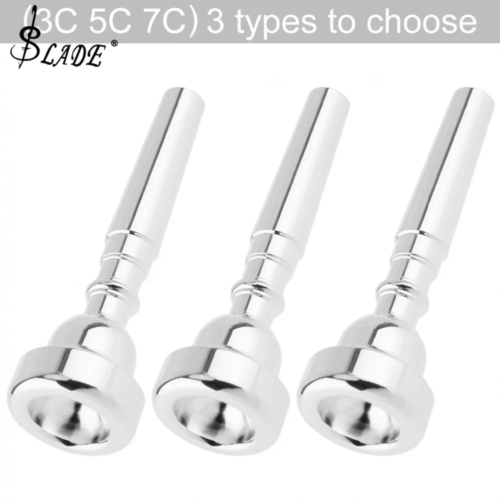3C 5C 7C Silver Plated High-quality Copper Alloy Professional Trumpet Mouthpiece with Rich Tone