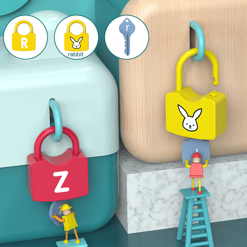 Children Learning Locks With Keys Educational Games Preschooler Number Letter Matching Counting Montessori Car Toy Teaching Aids