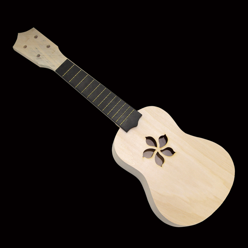 21 Inch Simple and Fun DIY Ukulele DIY Kit Tool Hawaii Guitar Handwork Support Painting Children's Toy Assembly for Amateur